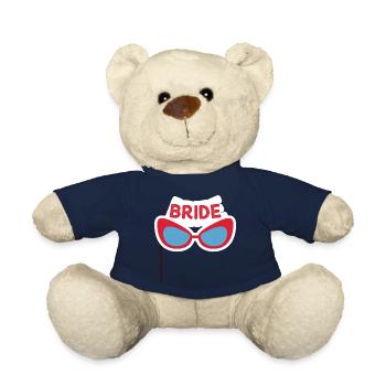Wedding marriage wedding ceremony love loyalty gift idea - Teddy Bear - french navy - Front