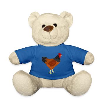 Barbed Chicken - Gift idea - Teddy Bear - royal blue - Front