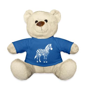 Zebra weiß - Teddy - Königsblau - Vorne