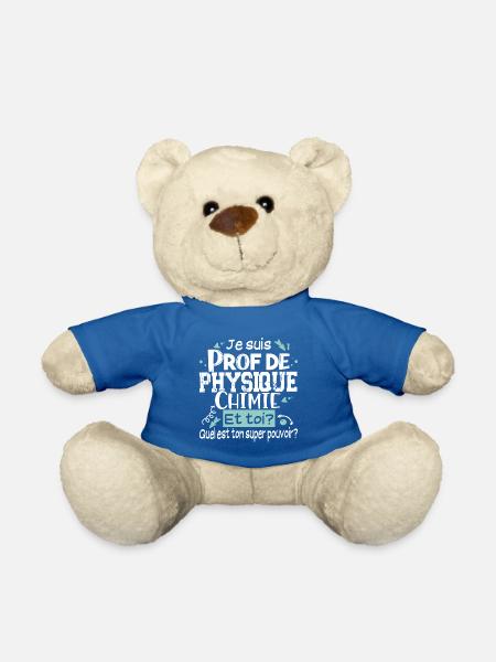 Prof Physique Chimie Professeur Collège Lycée - Nounours - bleu roi