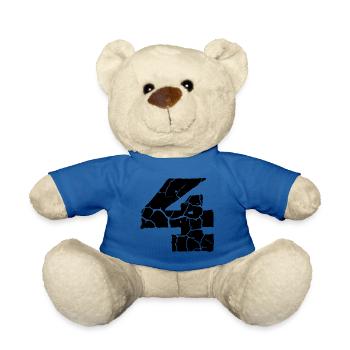 Maillot numéro 4 - Nounours - bleu roi - Devant
