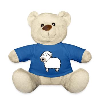 Schaf Comic Tier - Teddy - Königsblau - Vorne