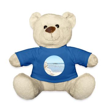 The bay and its island in Normandy - Teddy Bear - royal blue - Front
