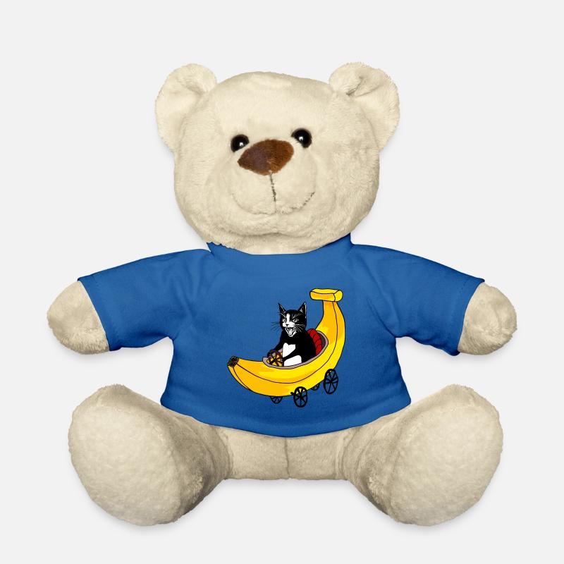 Schnelle Katze und Banane - Teddy - Königsblau