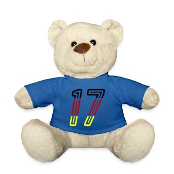 17 Number symbol Germany - Teddy Bear - royal blue - Front