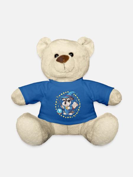 Magischer Zwergschnauzer im Zauberer Outfit - Teddy - Königsblau