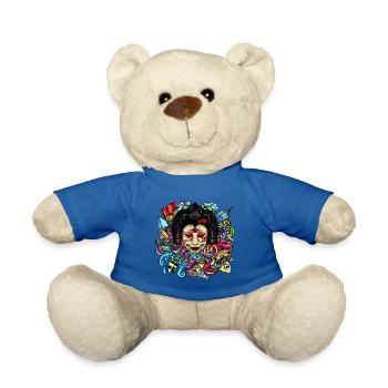Gueisha Doodle - Teddy Bear - royal blue - Front