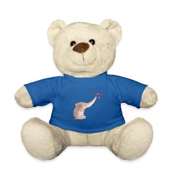 Elefanten Baby Süss T-Shirt Geschenkidee - Teddy - Königsblau - Vorne