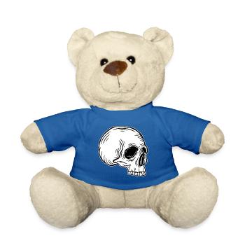 Skull Skeleton Skull Horror Cadeau d’Halloween - Nounours - bleu roi - Devant