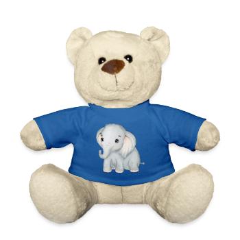 Elephant Family Mama Baby T-Shirt - Nounours - bleu roi - Devant