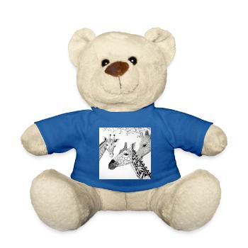 Jungle Lion Safari Nature Bio T-Shirt - Teddy Bear - royal blue - Front