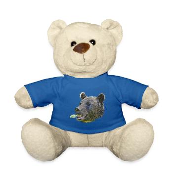 PEDRO Kopf Blatt Farbe - Teddy - Königsblau - Vorne