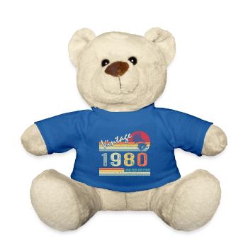 Vintage Grammophon 42. Geburtstag 1980 42 Jahre alt - Teddy - Königsblau - Vorne