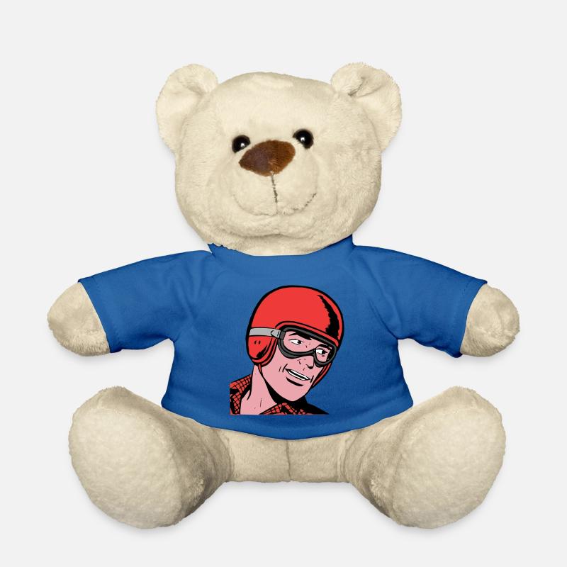 Cooler Motorradfahrer - Teddy - Königsblau