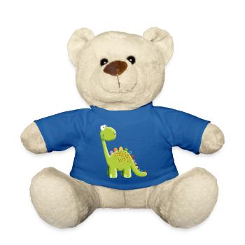Funny Colorful Stegosaurus Dinosaur I Gift - Teddy Bear - royal blue - Front