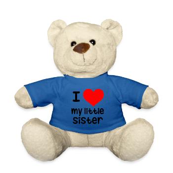 I love my little sister - Teddy Bear - royal blue - Front