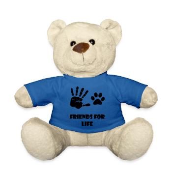 Chiens Chats Fans Amis pour la vie - Nounours - bleu roi - Devant
