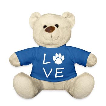 Patte de chien d'amour - Nounours - bleu roi - Devant
