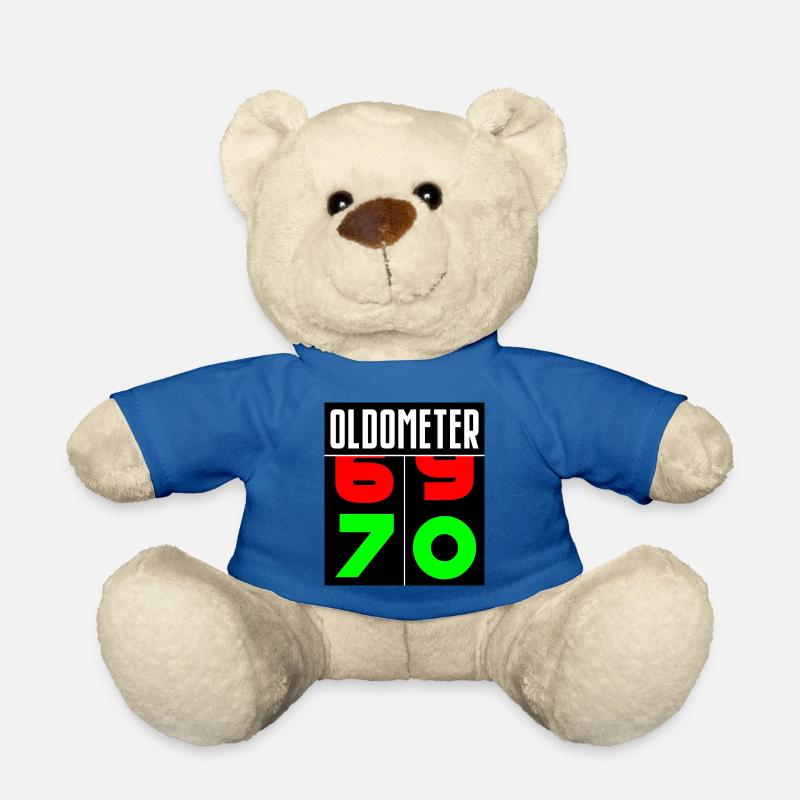 Oldometer 70th Birthday - Teddy Bear - royal blue