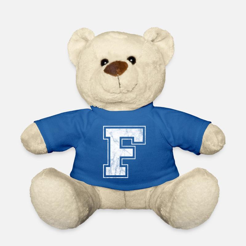 Buchstabe F - Teddy - Königsblau