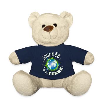 journée de la terre ! protéger notre planète - Nounours - bleu marine - Devant