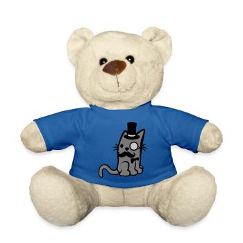Monokel Brille Herr Katze - Teddy - Königsblau - Vorne
