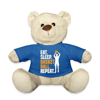 Eat Sleep Basketball Repeat I Girl Basketball player - Teddy Bear - royal blue - Front