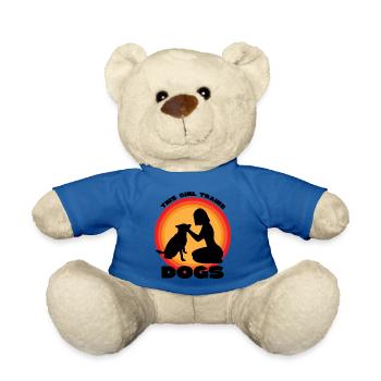 Girl Tins Dogs Cute Welpe Professioneller - Teddy - Königsblau - Vorne