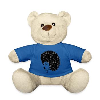 Afro femme - Nounours - bleu roi - Devant