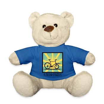 Popartstyle Cargo Bike, Cargo Bike - Teddy Bear - royal blue - Front