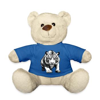 Tigre - Design animalier - Nounours - bleu roi - Devant