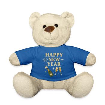 Happy New Year Festdesign - Teddy - Königsblau - Vorne
