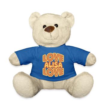 Spruch Alisa - Teddy - Königsblau - Vorne