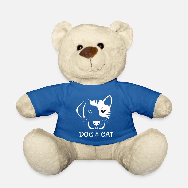 Chien et chat chien et chat - Nounours - bleu roi