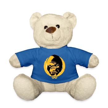 Big grim gorilla head - Teddy Bear - royal blue - Front