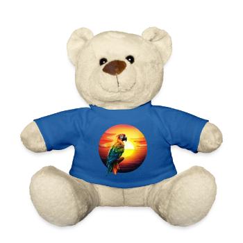 Parrot at sunset - Teddy Bear - royal blue - Front