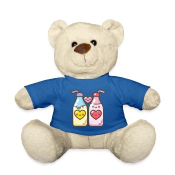 Milch Paar Liebe Herz Lustig - Teddy - Königsblau - Vorne