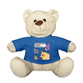 Cats in the morning - Teddy Bear - royal blue - Front