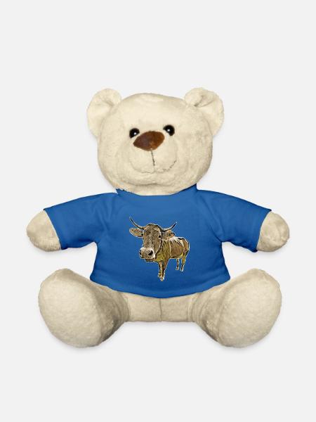 Lustige Kuh - Teddy - Königsblau