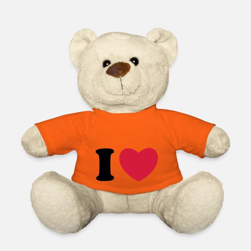 I love - I heart - I Herz - Teddy - Goldorange