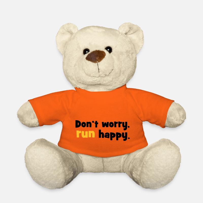 run - Teddy Bear - golden orange
