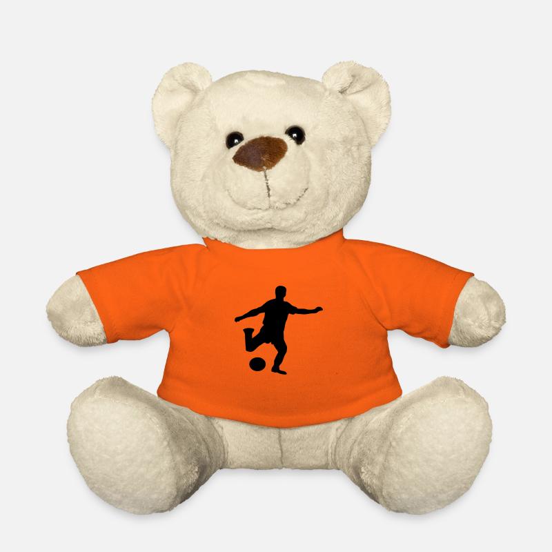 Fußballspieler - Teddy - Goldorange