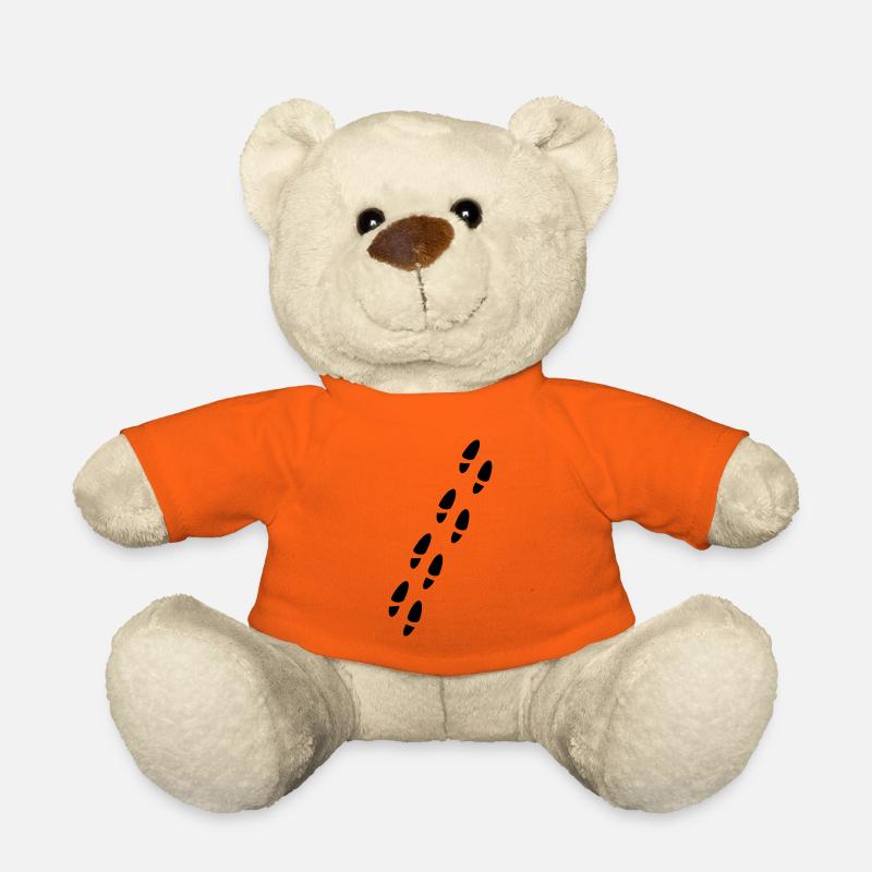Schuhabdrücke - Teddy - Goldorange