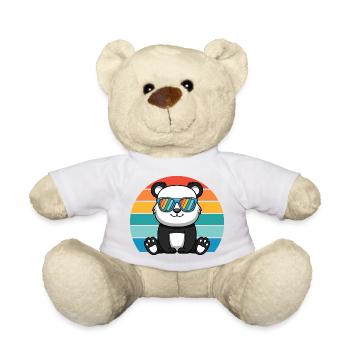 Asian Panda Bear Retro Sunglasses Panda - Teddy Bear - golden orange - Front
