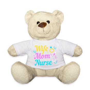 Pflege Krankenschwester Krankenhaus Geschenk - Teddy - Goldorange - Vorne