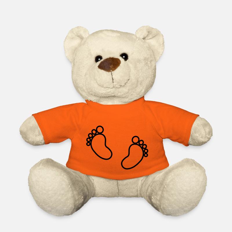 Bébé pieds - Nounours - orange doré
