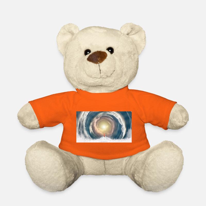 Celestial Light Beam - Teddy Bear - golden orange