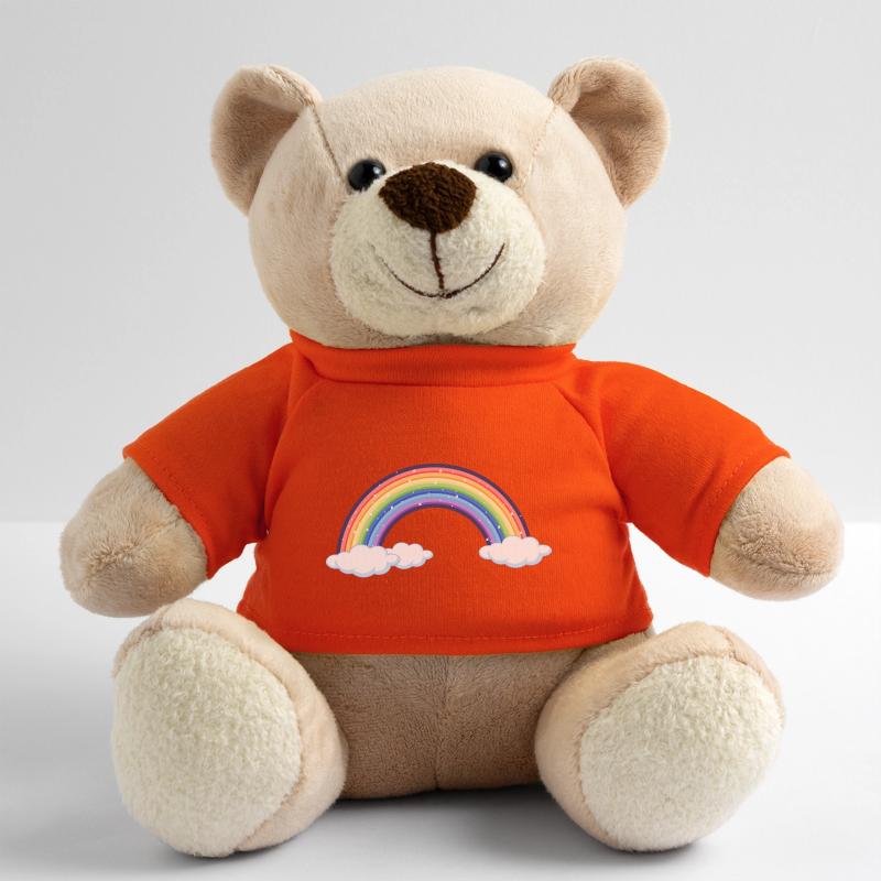 Lebendiger Regenbogen über den Wolken Teddy