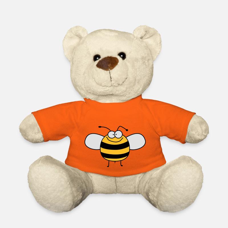 Lustige Süße Kinder Biene / Hummel - Teddy - Goldorange