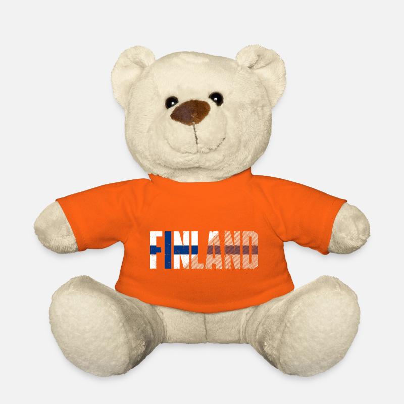 Drapeau nordique de la Finlande - Nounours - orange doré